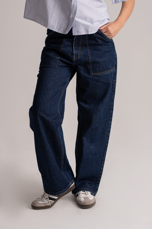 Deep Blue Relaxed Fit Denim