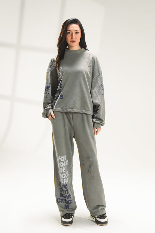 Ripped Grey Co-Ord Set