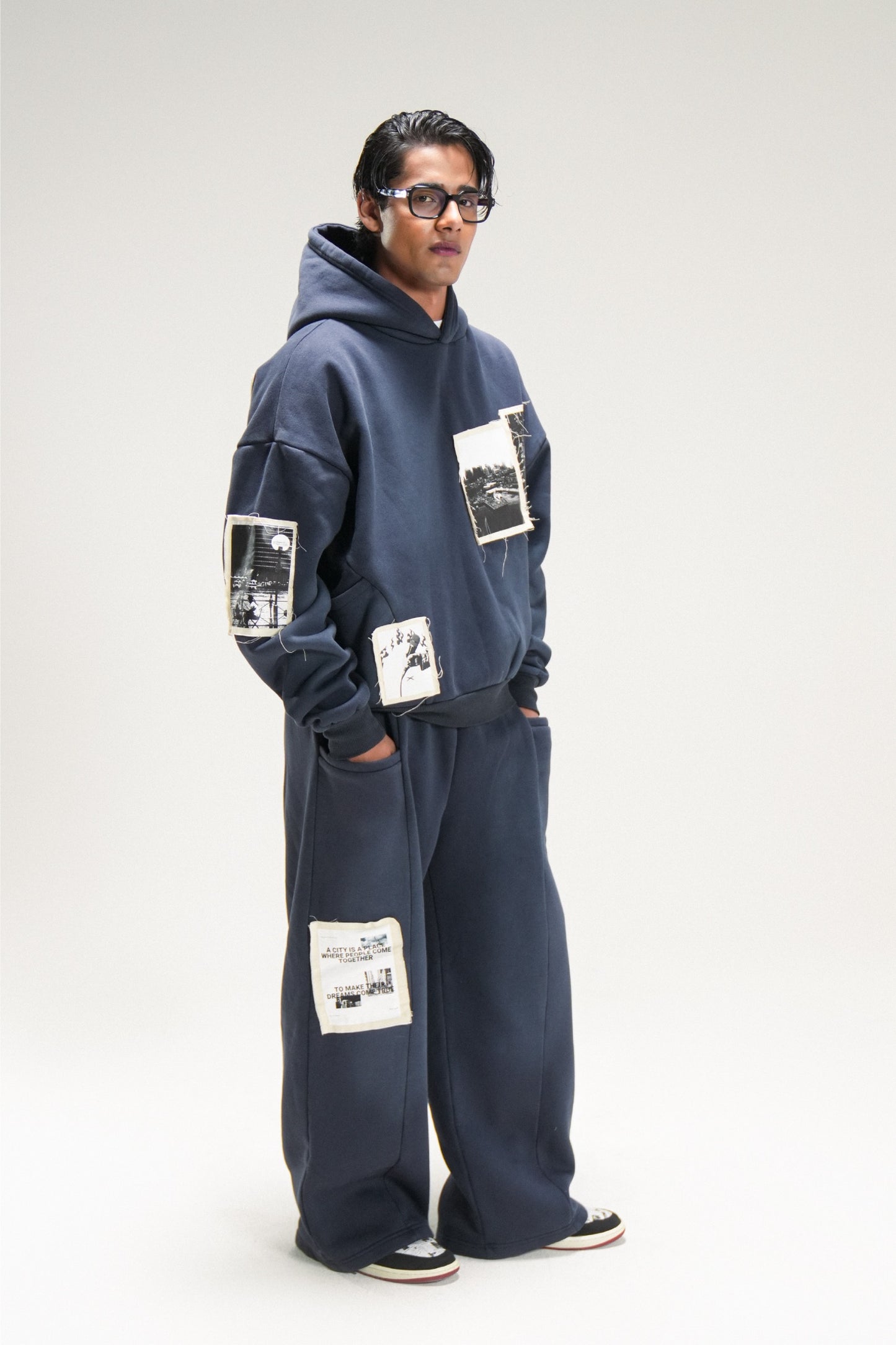 Archive Patch Wide-Leg Sweatpants