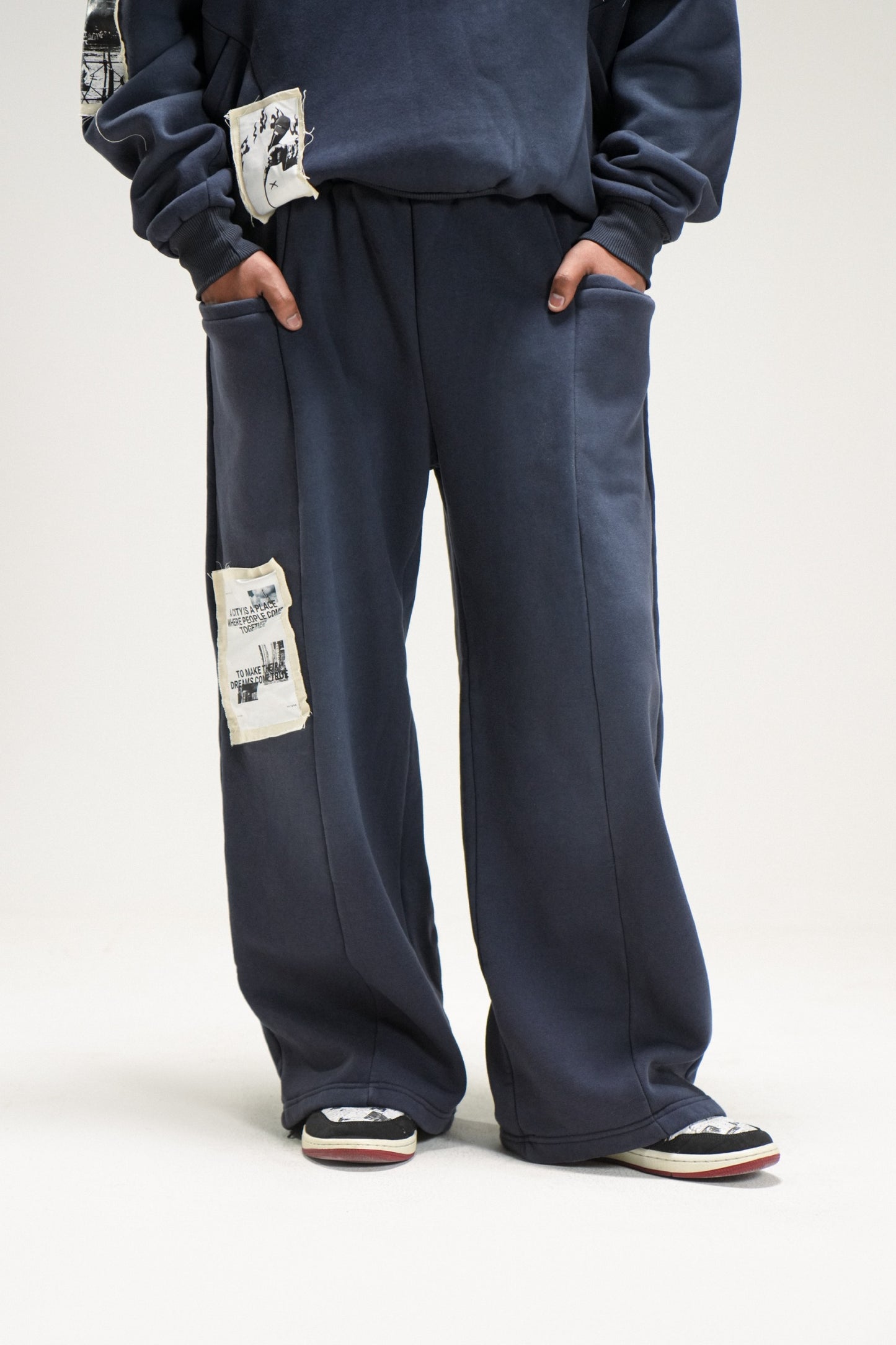 Archive Patch Wide-Leg Sweatpants