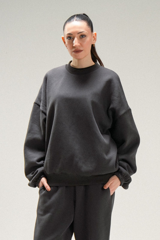 Structured Crewneck Sweatshirt