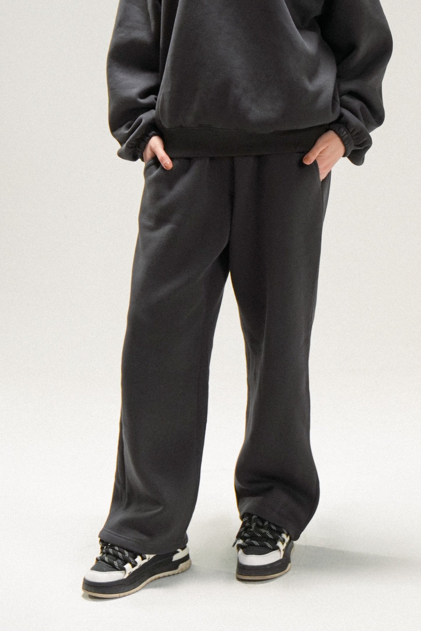 Structured Charcoal Sweat Pants