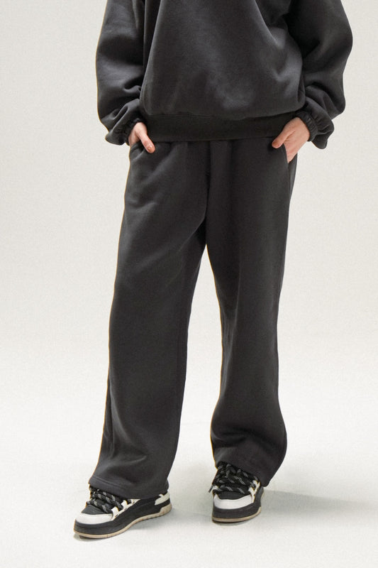Structured Charcoal Sweat Pants
