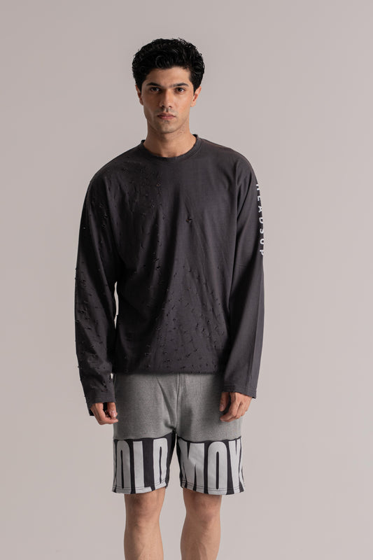 Dark Grey Loose Fit T-Shirt