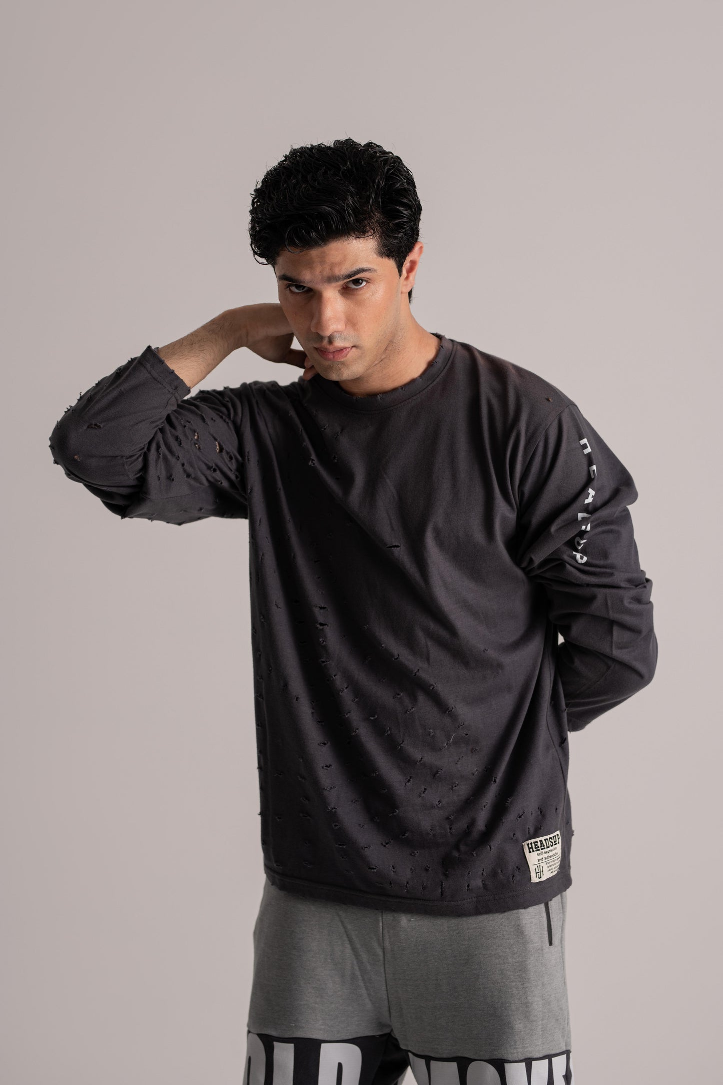 Dark Grey Loose Fit T-Shirt