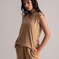 Beige Cotton Relax Fit Co-ord Set