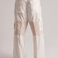 Beige Chambray Shirt & White Cotton Poplin Cargo Trouser Co-ord Set