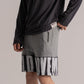 Grey Printed Cotton Shorts
