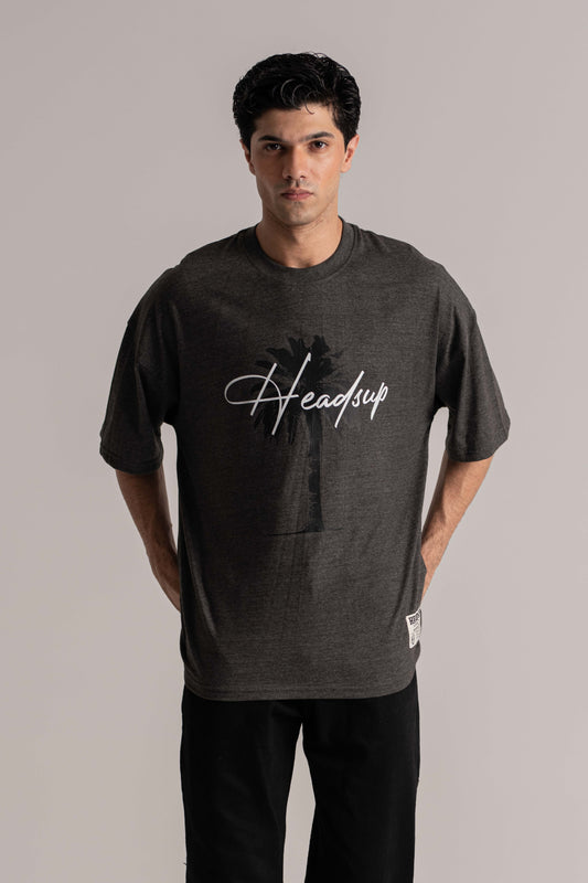 Melange Grey Oversized T-Shirt