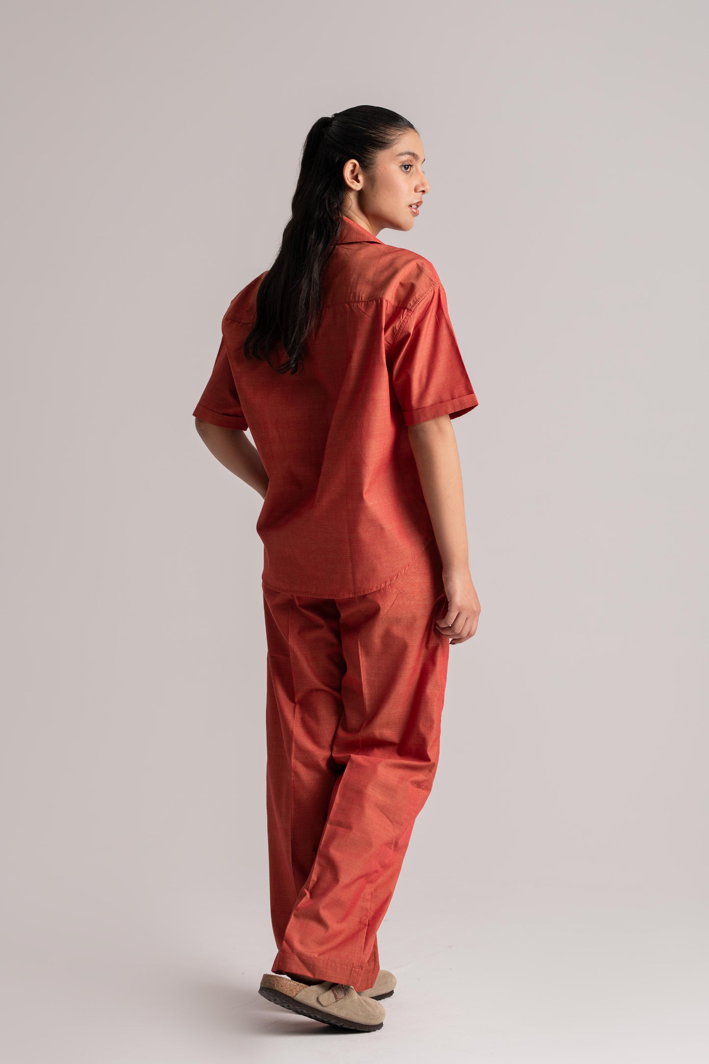 Carrot Red Cotton Co-ord Set